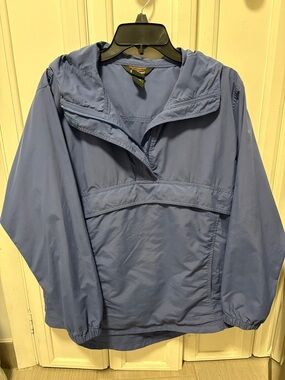 L.L. Bean Slate Blue Hooded Pullover